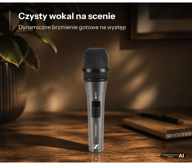 Sennheiser E845-S - Mikrofon dynamiczny, superkardioidalny z wyłączniki - 1585693 - zdjęcie 2